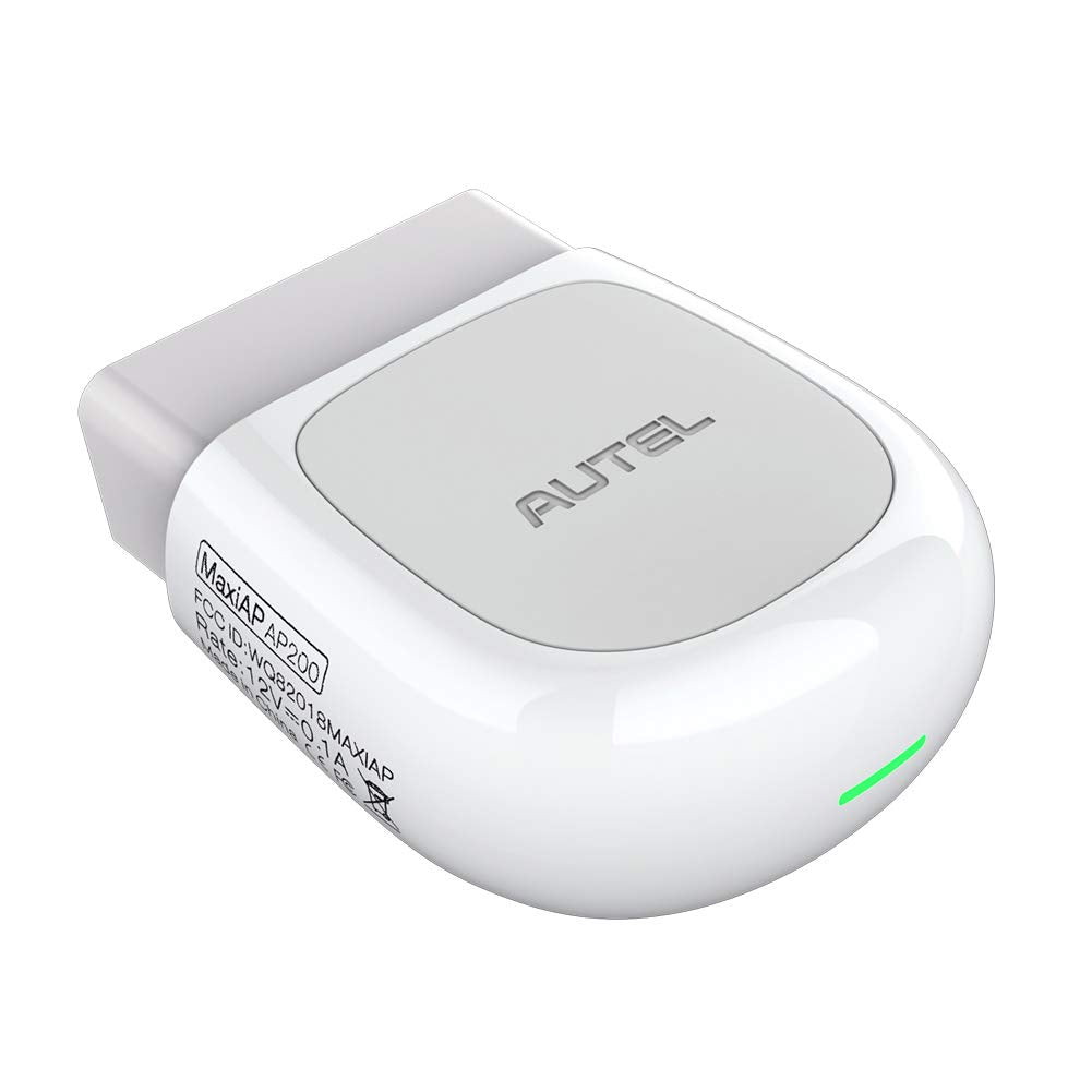 Autel AP200 front view showing compact OBD2 dongle and branding, easy storage benefit