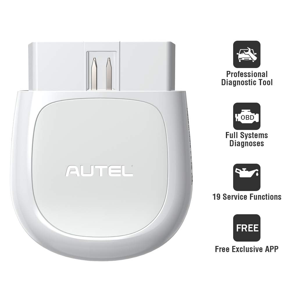 Autel AP200 in a garage scene with phone demonstrating professional diagnostics on-the-go