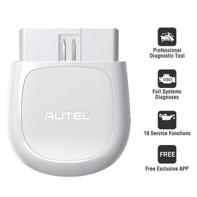 Autel AP200 in a garage scene with phone demonstrating professional diagnostics on-the-go