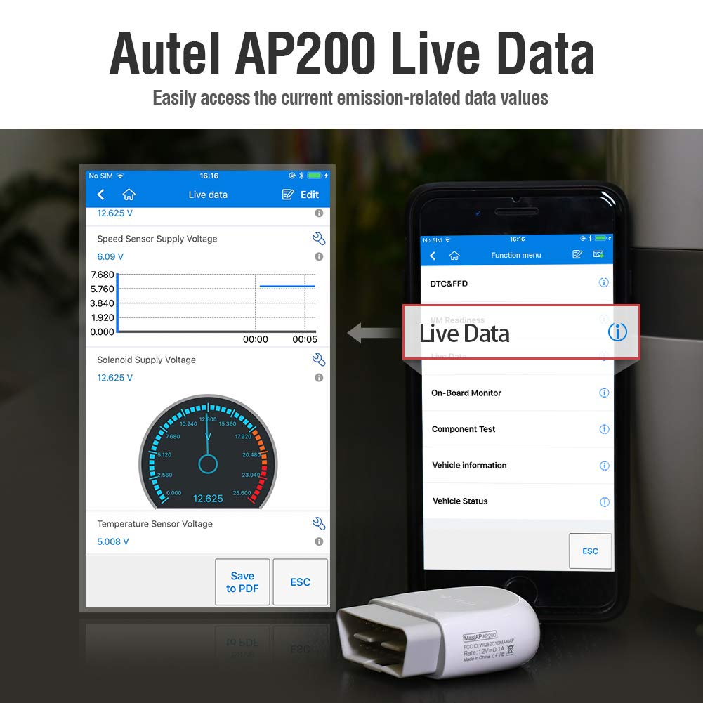 Autel AP200 connected under dashboard demonstrating fast vehicle hookup benefit