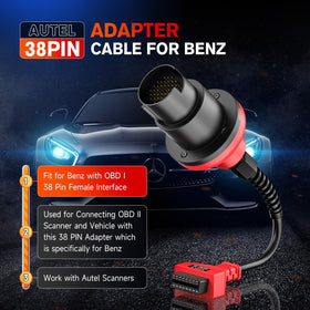 Autel adapter 16-pin OBDII plug ready to attach to a scanner for diagnostics