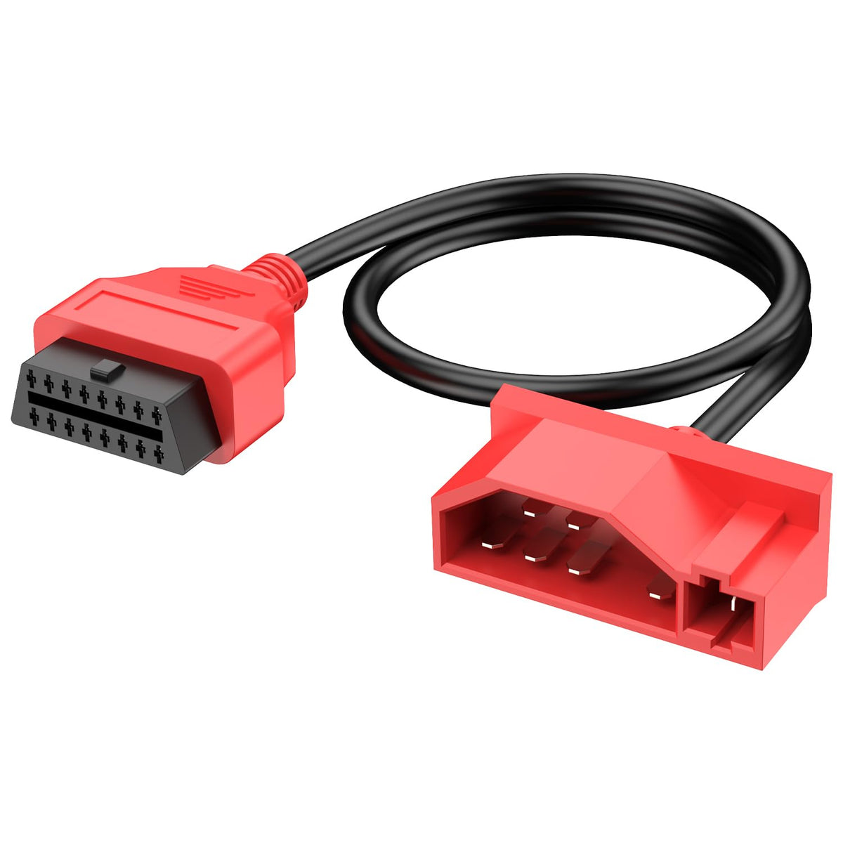 Autel front view adapter cable showing full cable and both connectors for easy setup