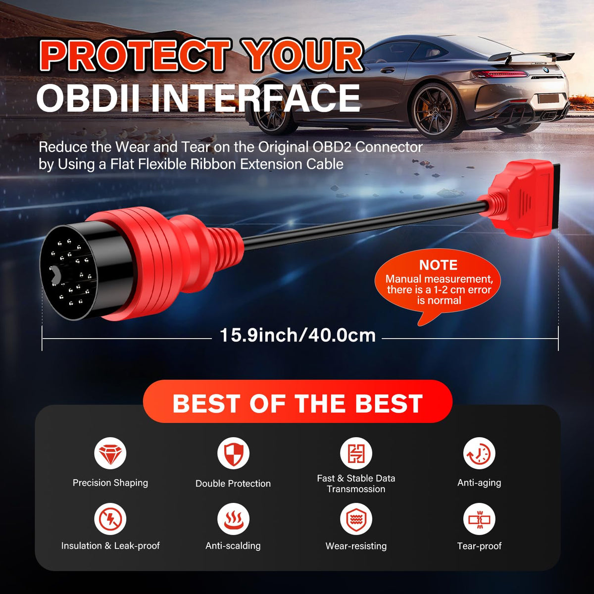 Autel cable strain relief detail highlighting industrial-grade durability
