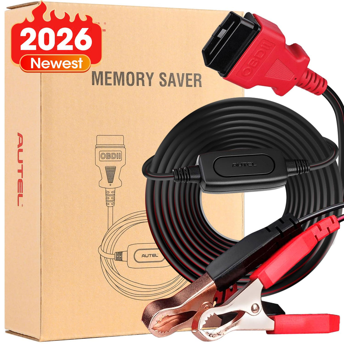 Autel MaxiBAS 2026 front view showing compact design and plug-and-play benefit