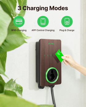 Autel MaxiCharger paired with Autel Charge app showing remote scheduling benefit