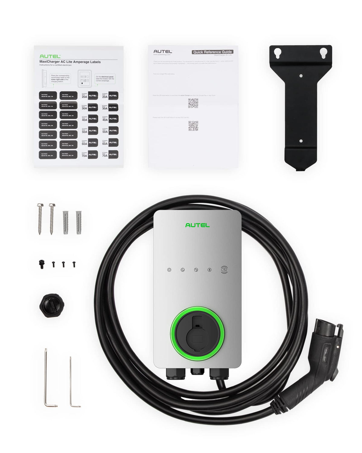 Autel MaxiCharger lifestyle image with EV driving away after a home charge showing everyday convenience