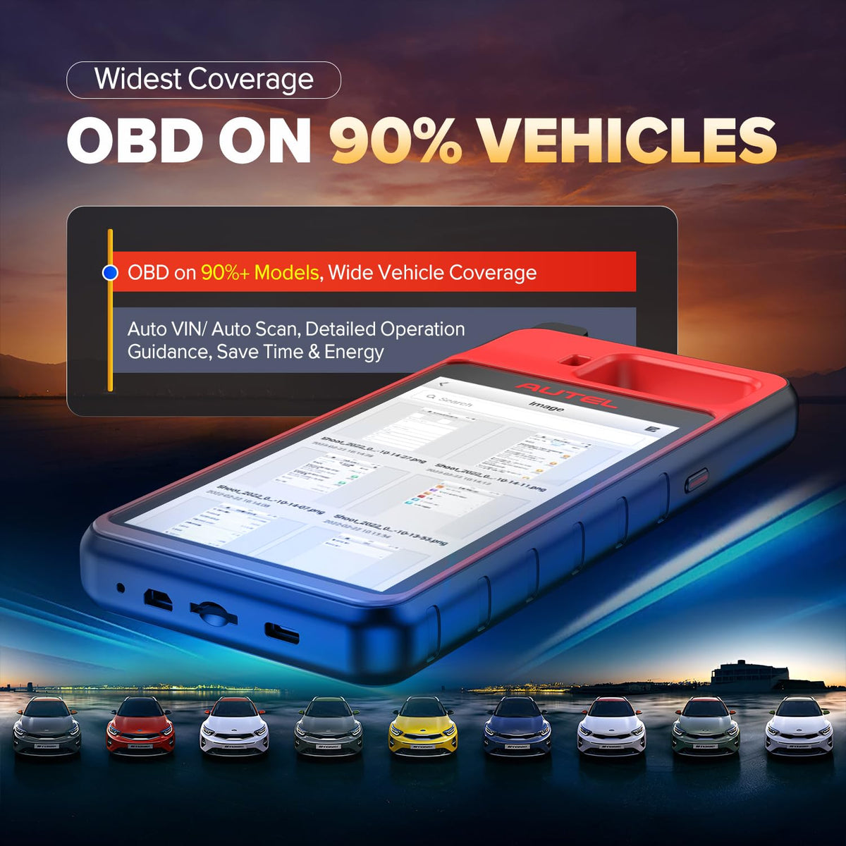 Autel KM100 8MP camera close-up to document VINs and vehicle issues