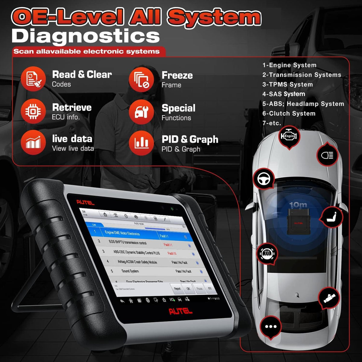 Autel showing ABS auto-bleed procedure screen to simplify brake maintenance