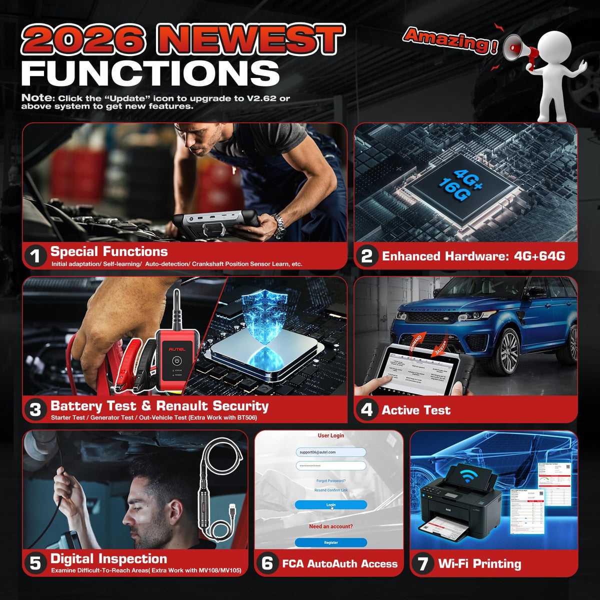 Autel closeup of tablet ports and connectors highlighting rugged build quality