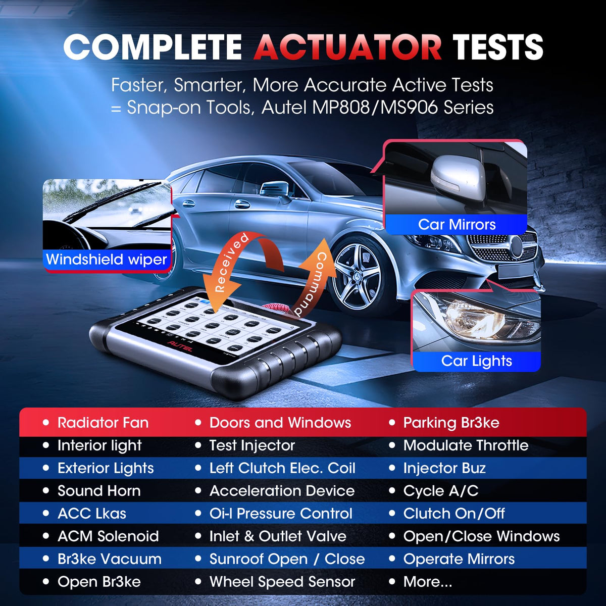 Autel MK808S closeup live-data graph display aiding clearer analysis