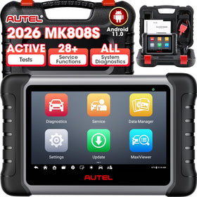 Autel MK808S front display showing diagnostic menu and fast results