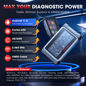 Autel MK808S diagnostic report printout showing clear service documentation