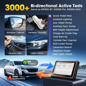 Autel MK900 active test commanding actuator to pinpoint faults