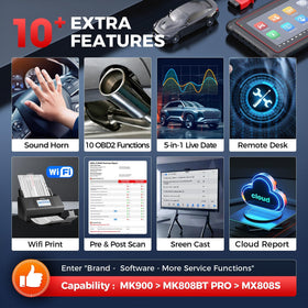 Autel MK900 cloud report shown with Wi‑Fi printer for immediate documentation