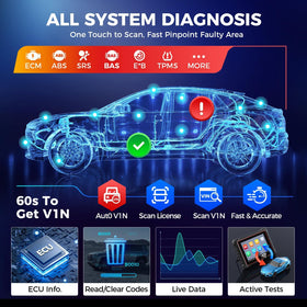 Autel MK900 ports and connectors demonstrating versatile vehicle hookups