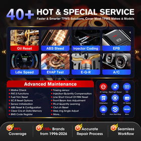 Autel MK900TS testing a TPMS sensor to illustrate sensor programming benefit