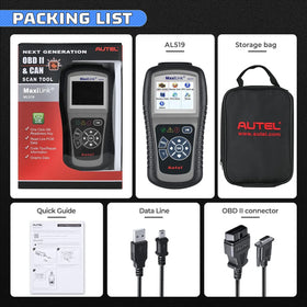Autel ML519 on workbench in garage to illustrate real-world diagnostic use