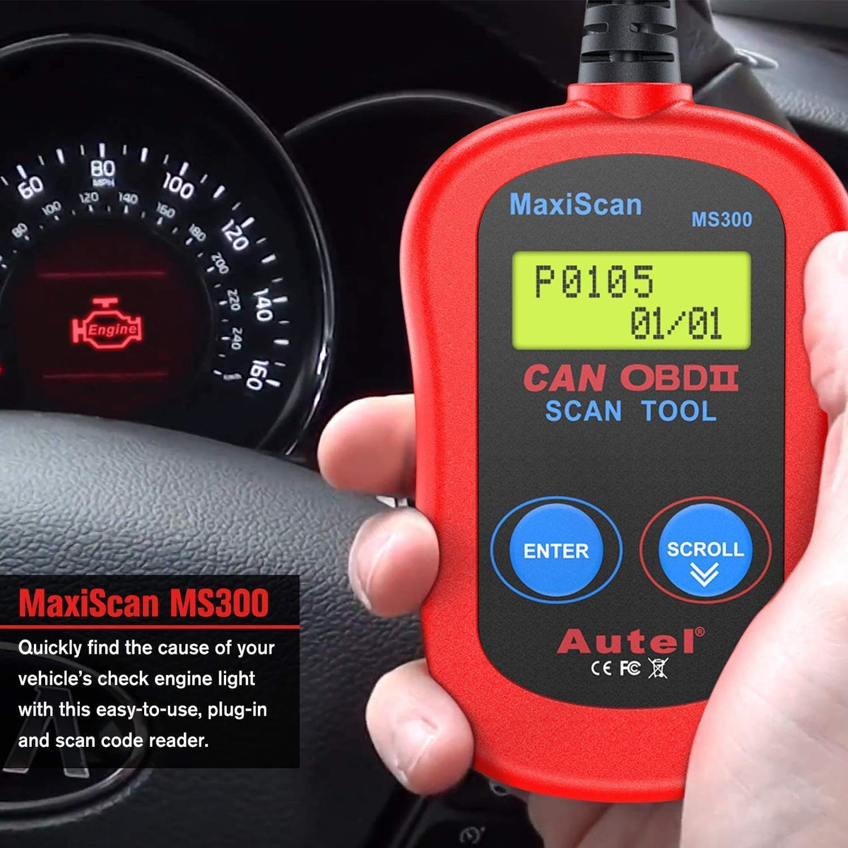 Autel MS300 in hand during use illustrating intuitive, beginner-friendly design