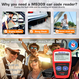 Autel MS309 screen showing freeze frame data to help pinpoint fault conditions quickly