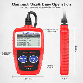 Autel MS309 packaging with user manual displayed demonstrating included documentation access