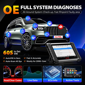 Autel MX808S accessories laid out for immediate use and workshop convenience