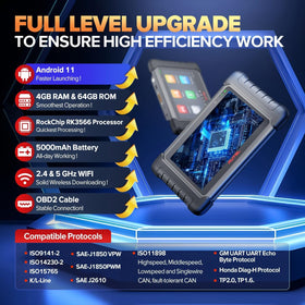 Autel MX808S size comparison with a tablet, portable for mobile technicians