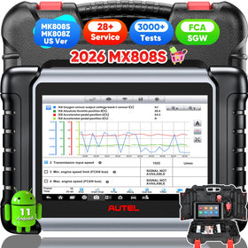 Autel MX808S front view showing tablet diagnostic display and navigation benefit