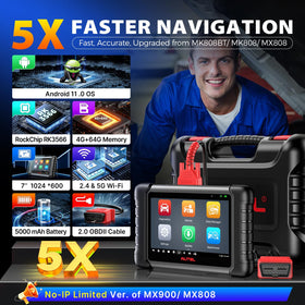 Autel MX808S held in hand to show compact size and portability advantage