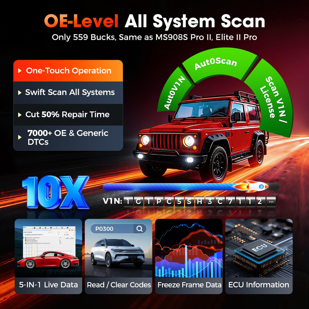 Autel MX900 with pre and post repair report printout for clear customer documentation