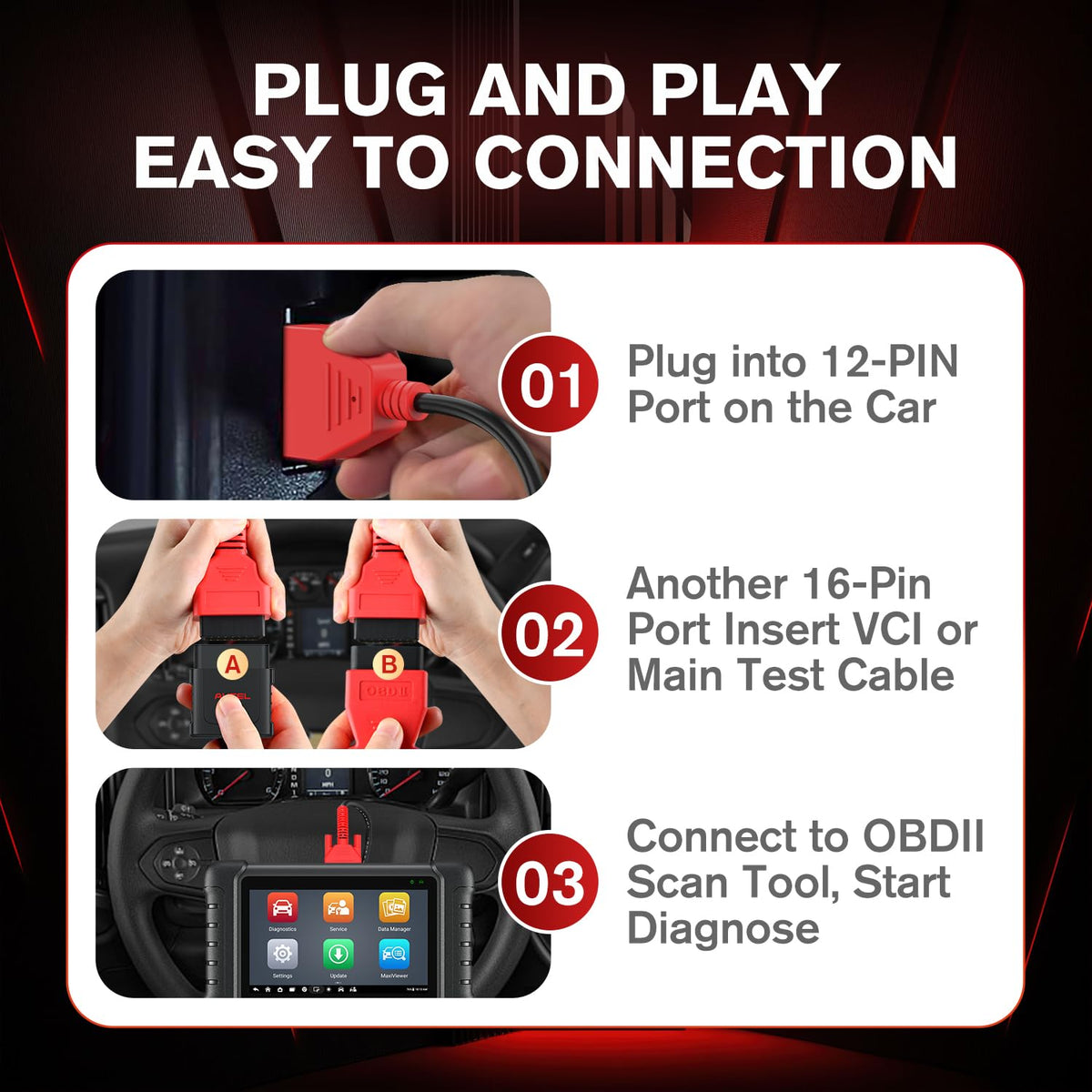 Autel molded housing label and branding showing quality assurance benefit