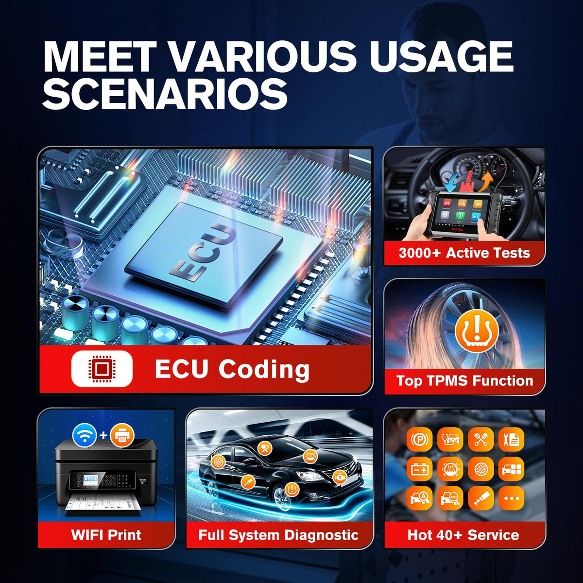 Autel cable jacket and strain relief demonstrating workshop durability