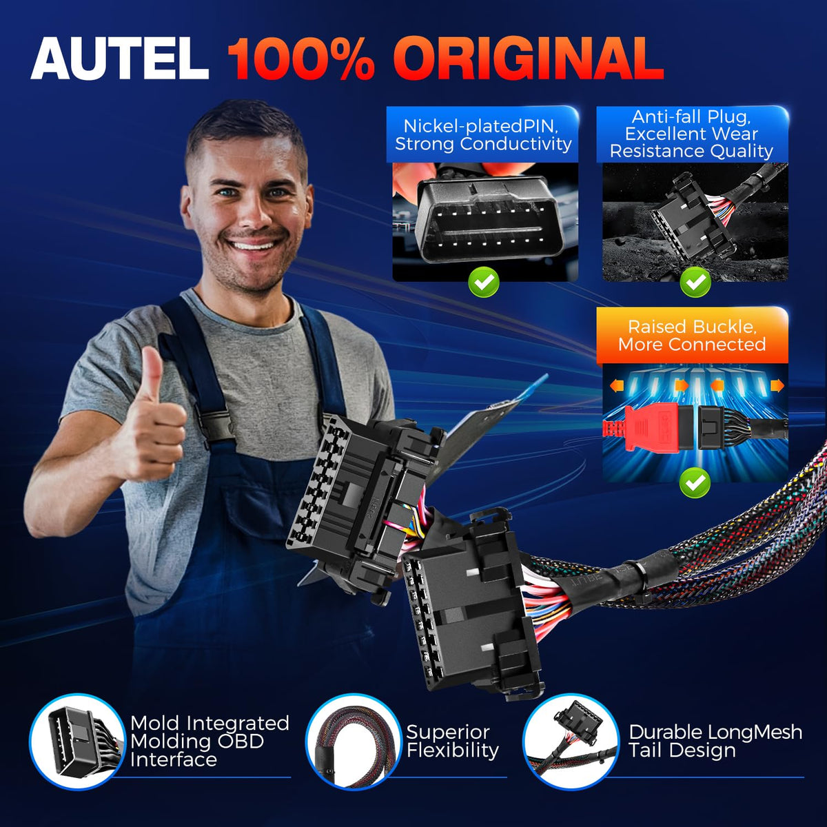 Autel splitter with two diagnostic devices connected for multitasking