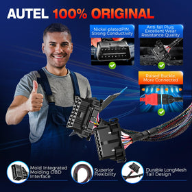Autel splitter with two diagnostic devices connected for multitasking