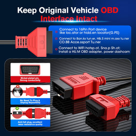 Autel powering a dashcam from the OBD port to streamline wiring