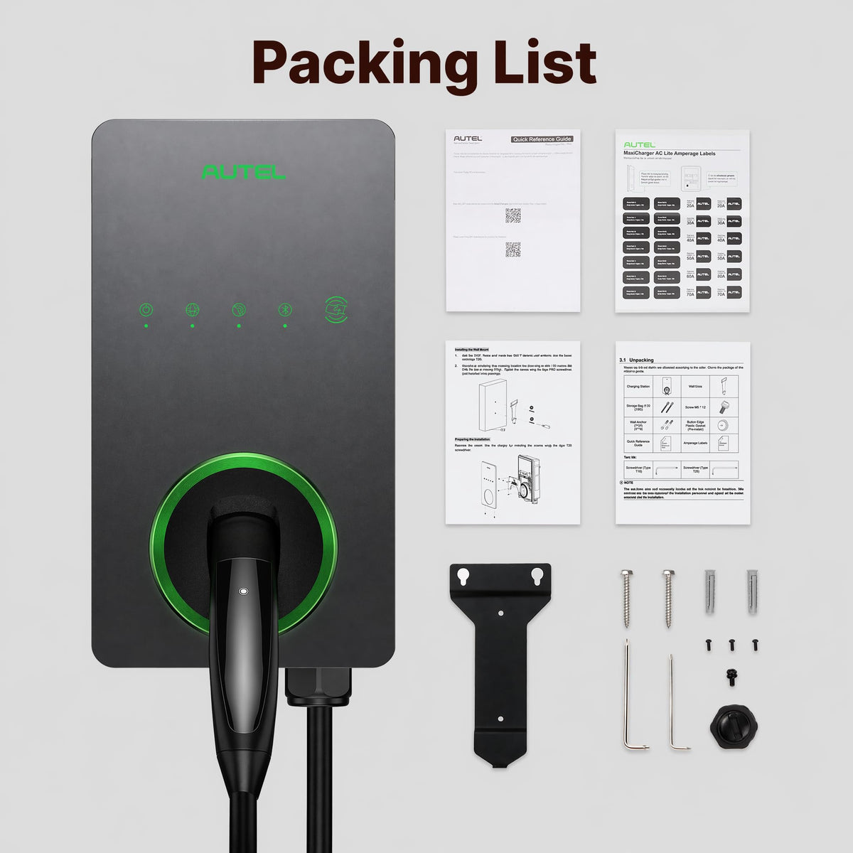 Autel RFID card next to charger illustrating optional access control