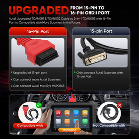 Autel TCAN003 paired with Autel scanner demonstrating seamless diagnostic workflow