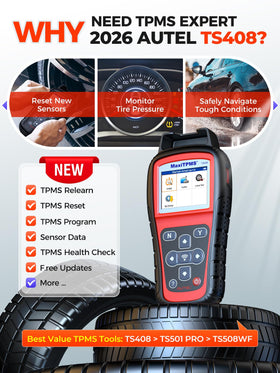 Autel TS408 close-up of buttons and controls offering durable workshop handling