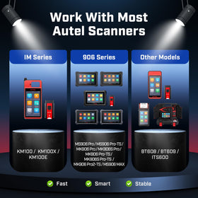 Autel V200 plugged into car DLC, showing Autel compatibility and convenience