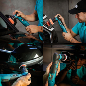 AUTIWOZ used on headlight demonstrating targeted polishing for restored clarity