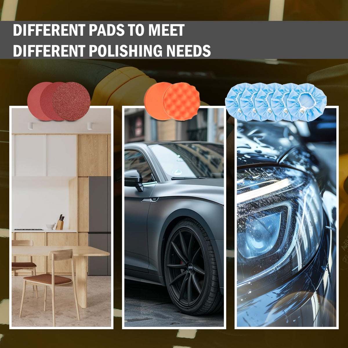 AUTIWOZ carrying case with polisher and accessories for organized storage