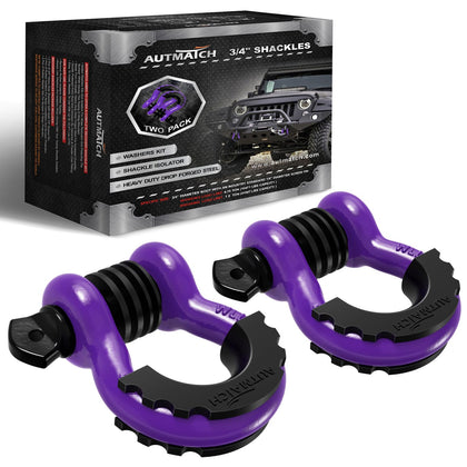 AUTMATCH D-ring shackle front view showing sturdy drop-forged steel and secure design