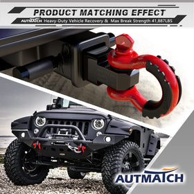 AUTMATCH shackles used in off-road recovery scene offering dependable strength