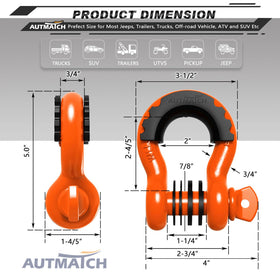 AUTMATCH rubber isolator detail between shackle and mount, reducing rattle and protecting paint