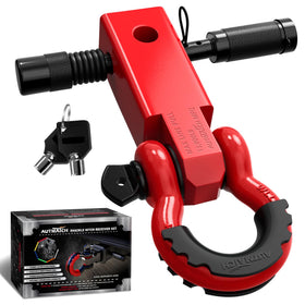 AUTMATCH front view of complete hitch receiver kit showing durable components and benefits