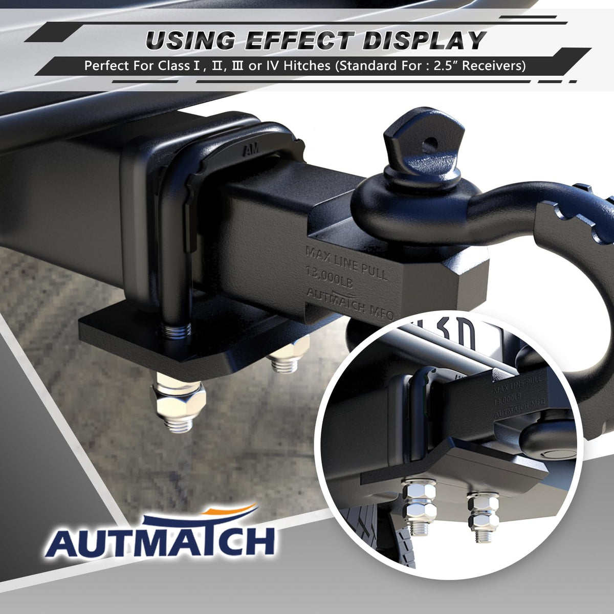 AUTMATCH on vehicle towing setup showing quieter, steadier haul benefit