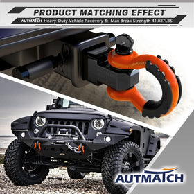 AUTMATCH shackles in offroad recovery scene demonstrating heavy-duty performance