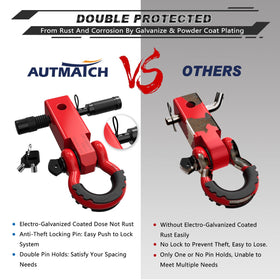 AUTMATCH washers and hardware laid out providing reduced rattle and surface protection