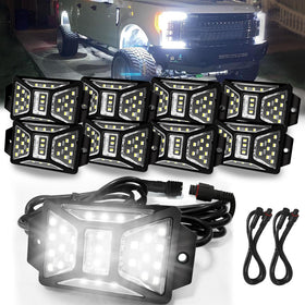 Auto Buero front pod mounted showing bright white underglow benefit