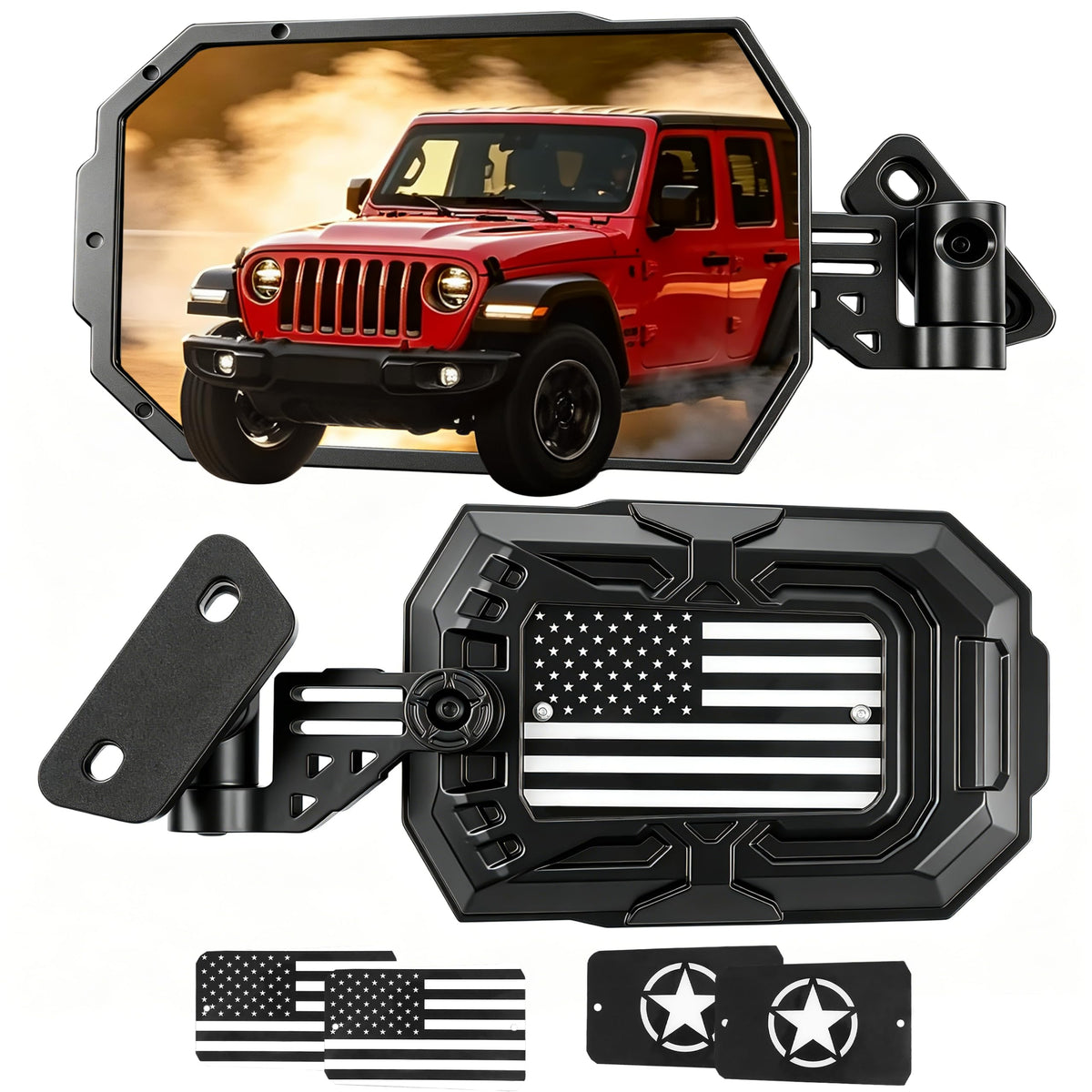 Auto Buero front view mounted mirror showing wide visibility benefit