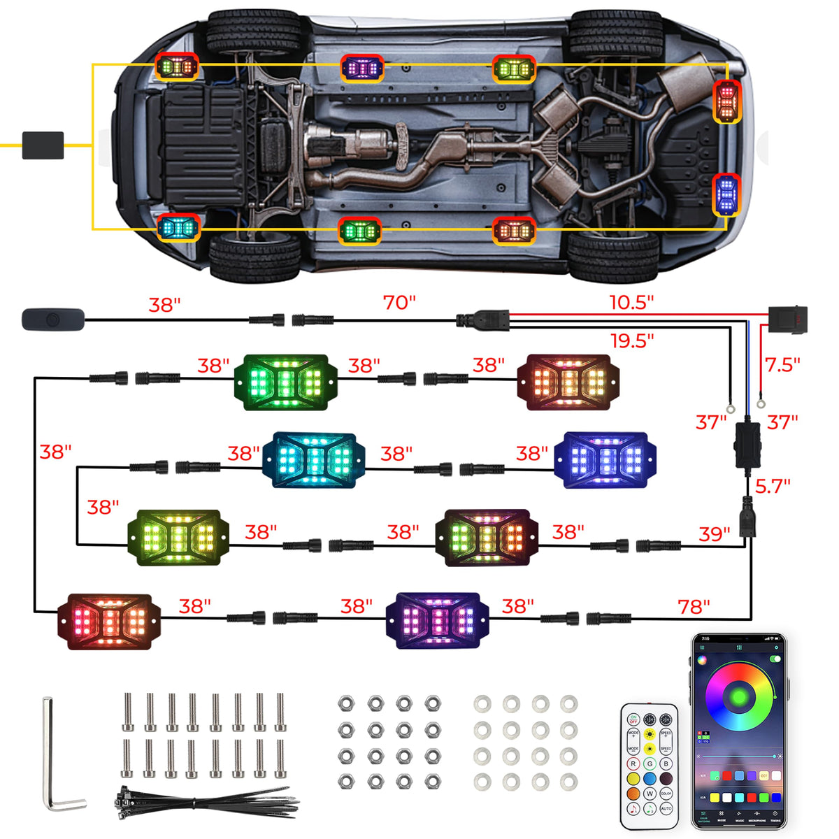 Auto Buero inline fuse and power switch detail showing built-in electrical protection benefit